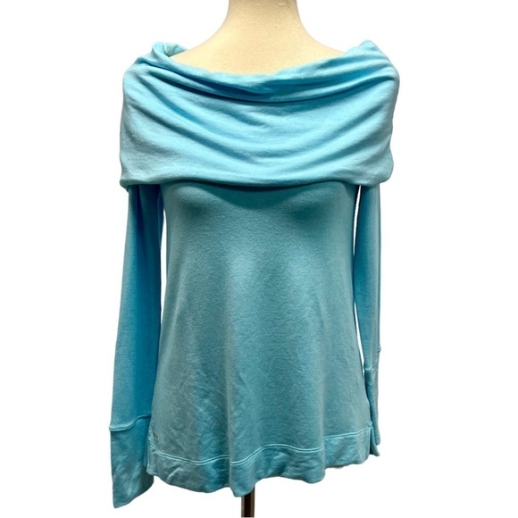 Lilly Pulitzer Belinda Blue Off The Shoulder Modal Blend Top Women’s XS - Picture 7 of 15